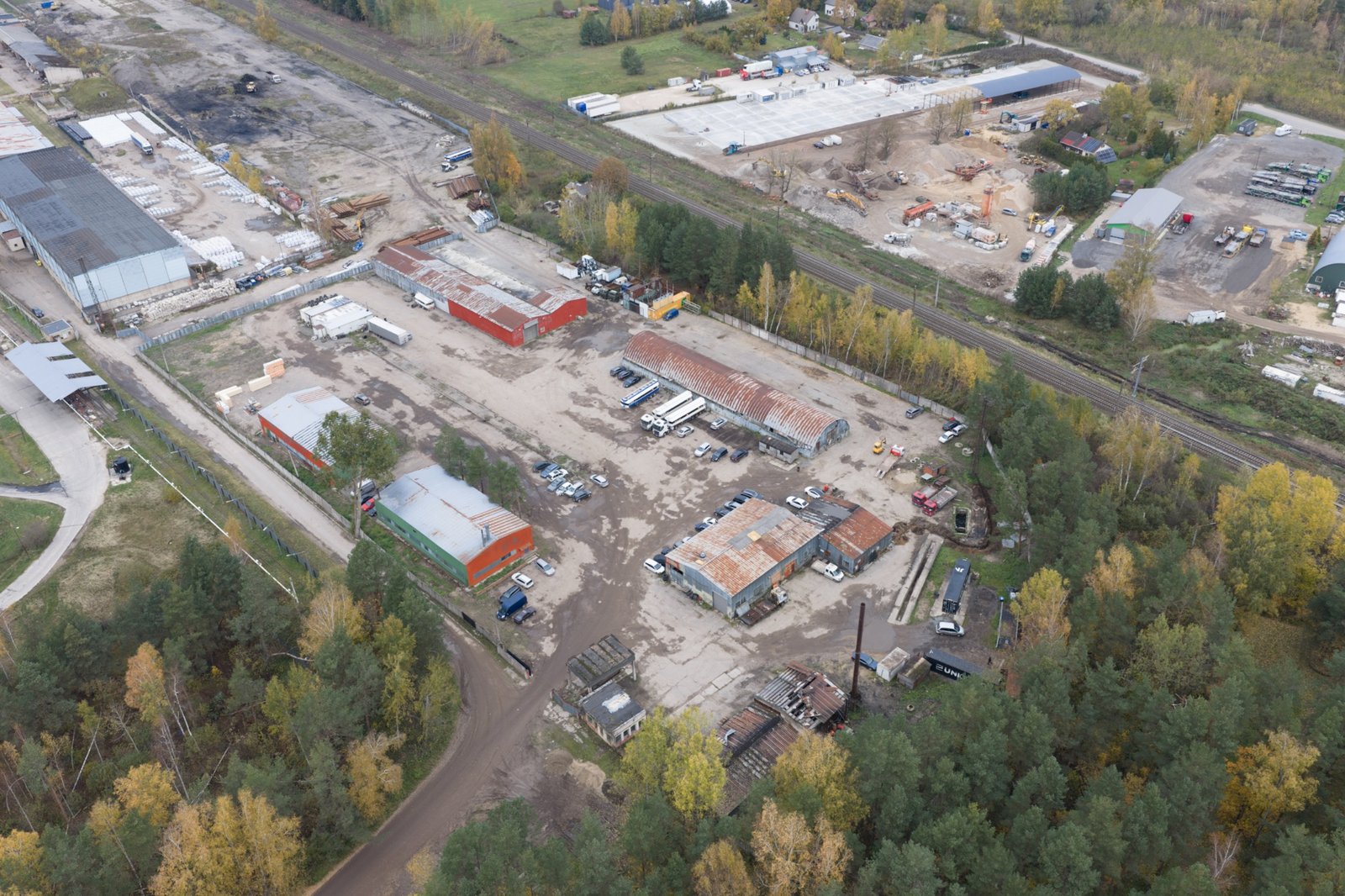 Industriālā teritorija no gaisa - 3. objekts, brīvās platības