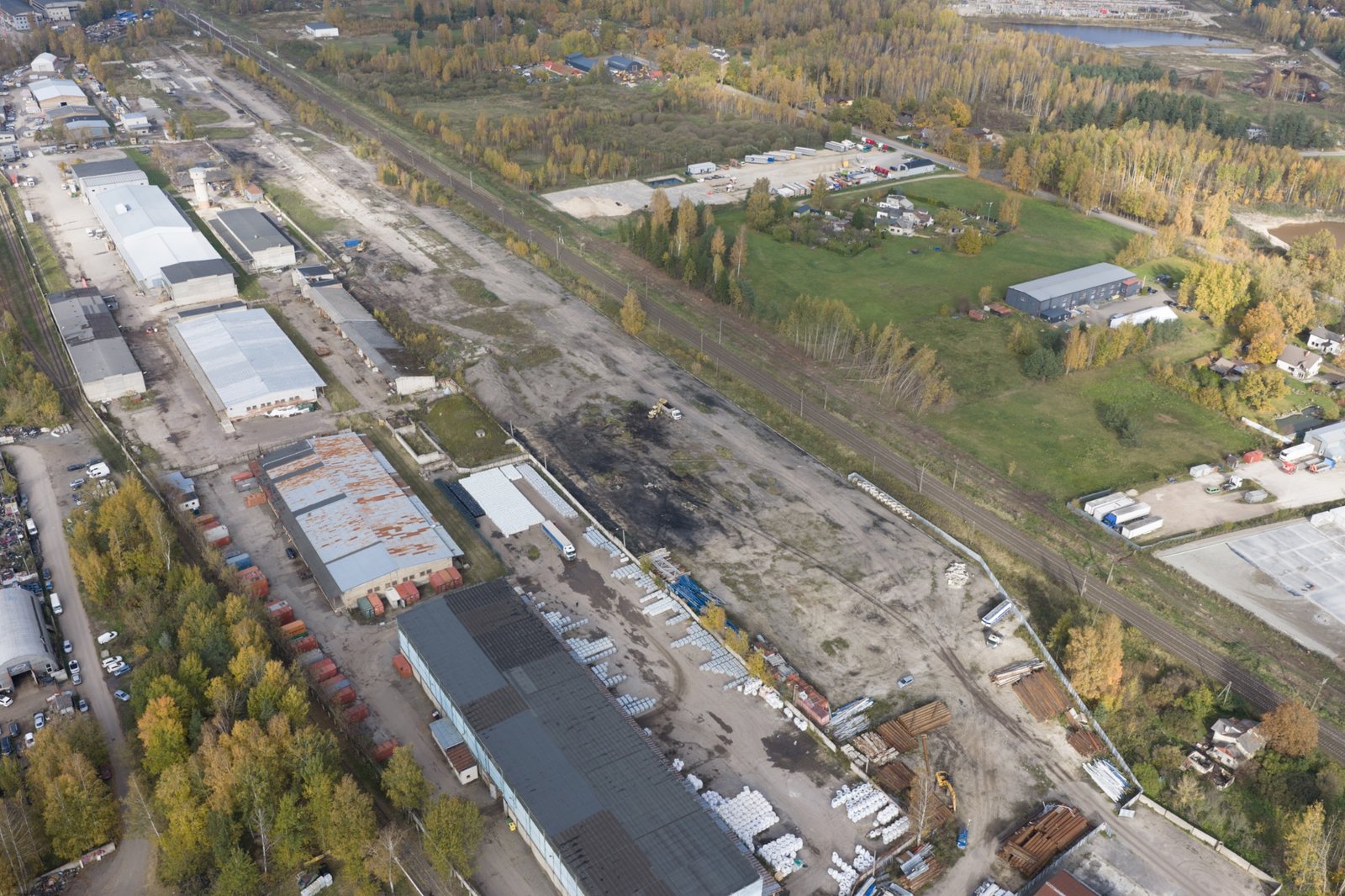 Industriālā teritorija no gaisa - 4. objekts, plašs kopskats